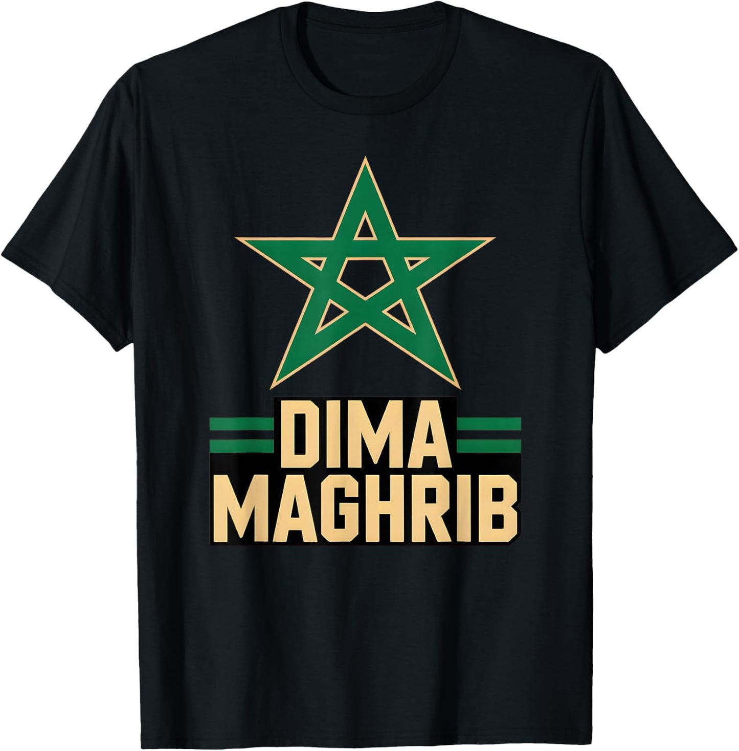 Drapeau du Maghreb Classique du Maroc Cheer Country Jour de Jeu préféré T-Shirt - T-Shirt | Black