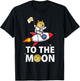 Funny Dogecoin to the Moon , Space Suite DOGE Coin T-Shirt - T-Shirt | Black
