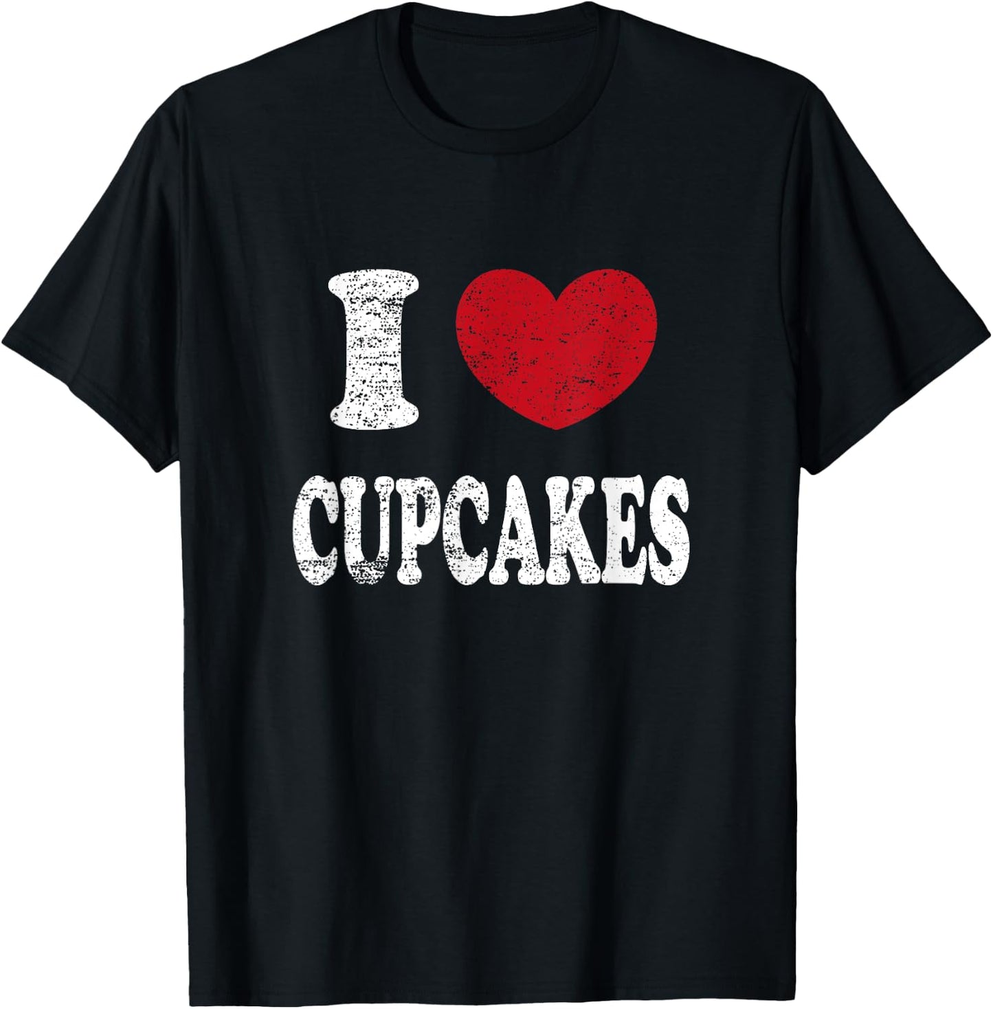 Vintage I Love Cupcakes T-Shirt - T-Shirt | Black