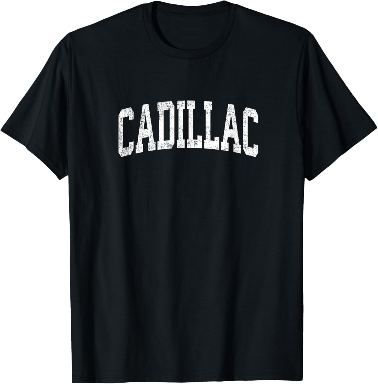 Cadillac Michigan MI Vintage Athletic Sports Design T-Shirt - T-Shirt | Black