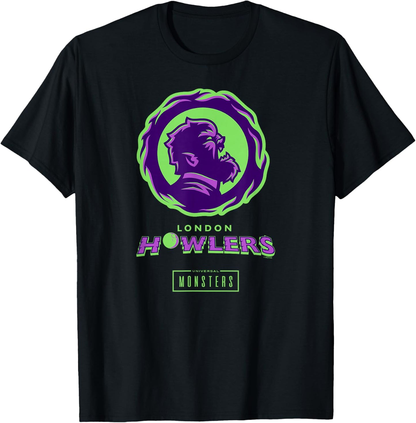 Universal Monsters Wolfman London Howlers T-Shirt - T-Shirt | Black