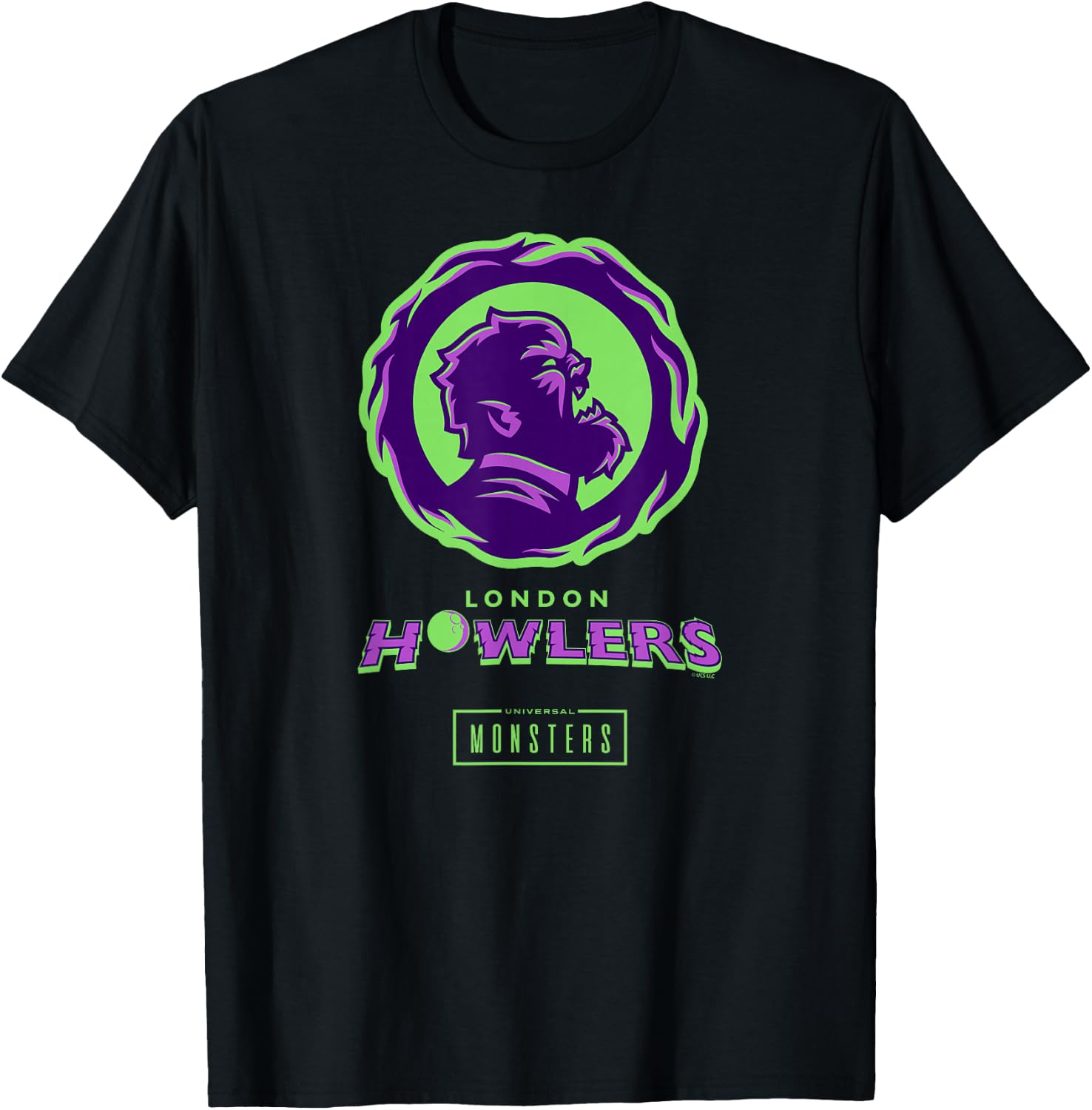 Universal Monsters Wolfman London Howlers T-Shirt - T-Shirt | Black