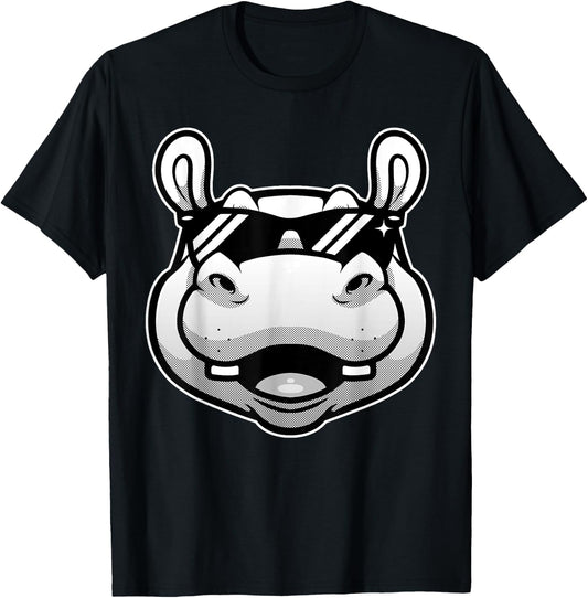Cool Hippopotamus Women Hippo Zoo Day Animal Lover T-Shirt - T-Shirt | Black