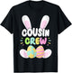 Cousin Crew Cute Rabbit Easter Squad 2026 Family Easter Eggs T-Shirt - T-Shirt | Black