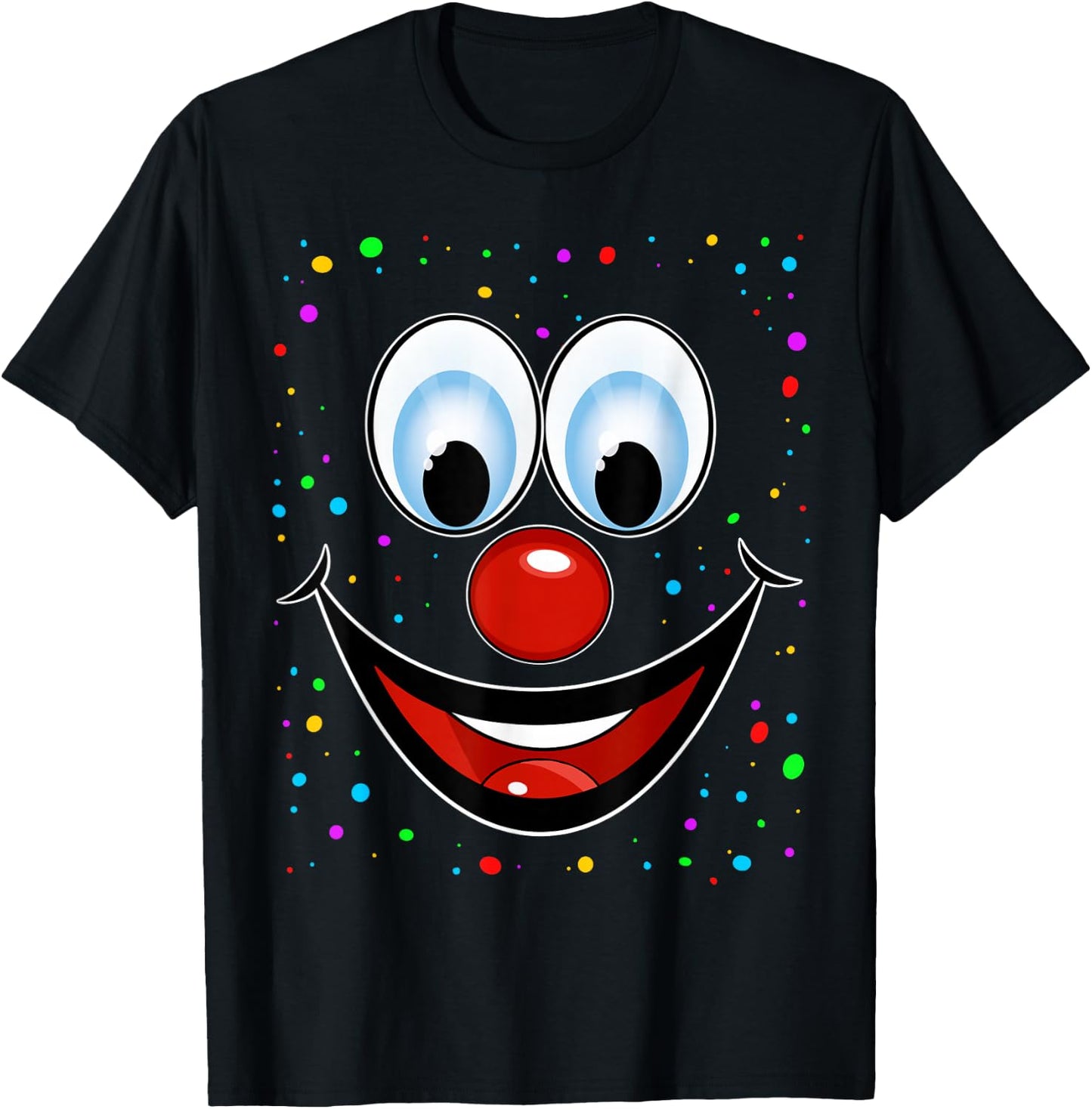 Clown Costume Fancy Dress Outfit Funny Carnival Clown , black T-Shirt - T-Shirt | Black