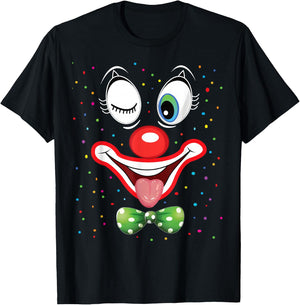 Carnival Costume Fancy Dress Costume Funny Clown Confetti , black T-Shirt - T-Shirt | Black