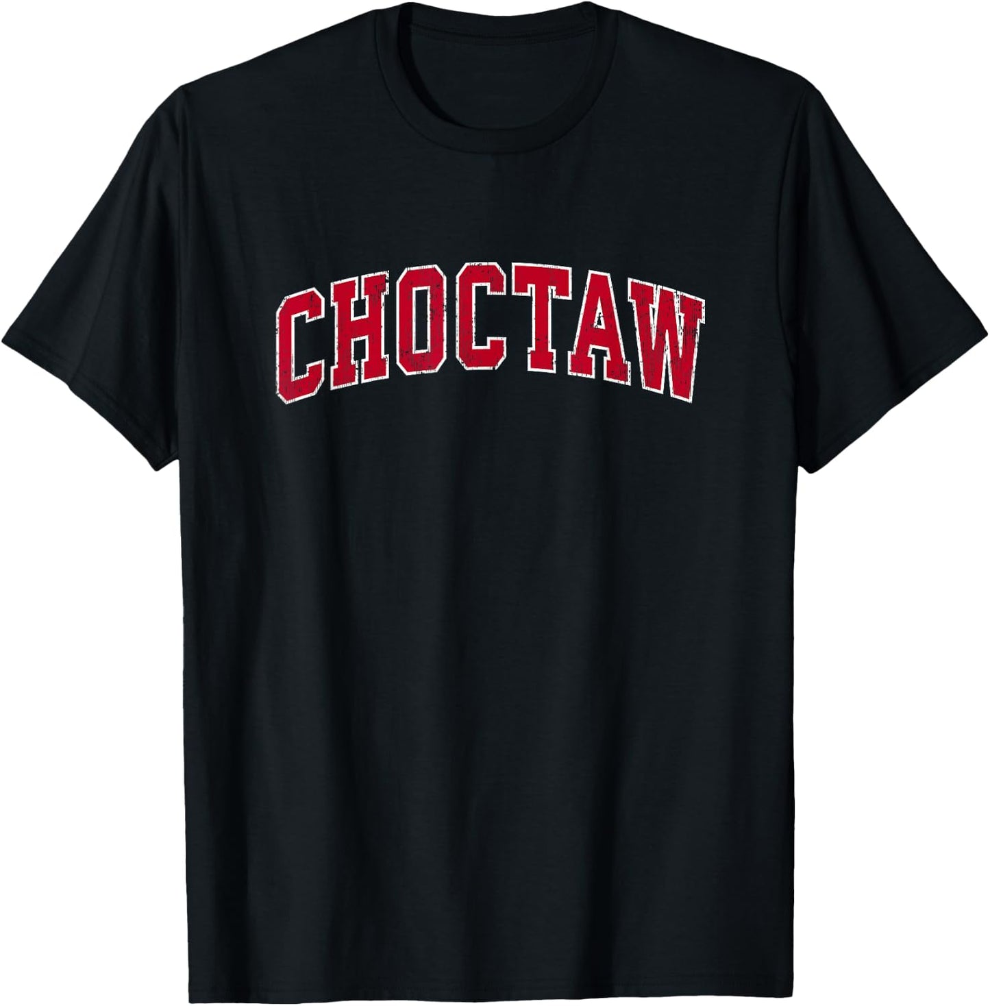 Choctaw Oklahoma OK Vintage Sports Design Red Design T-Shirt - T-Shirt | Black