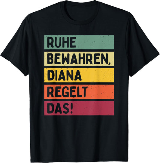 with German Text in Retro Colours [German Language], black T-Shirt - T-Shirt | Black