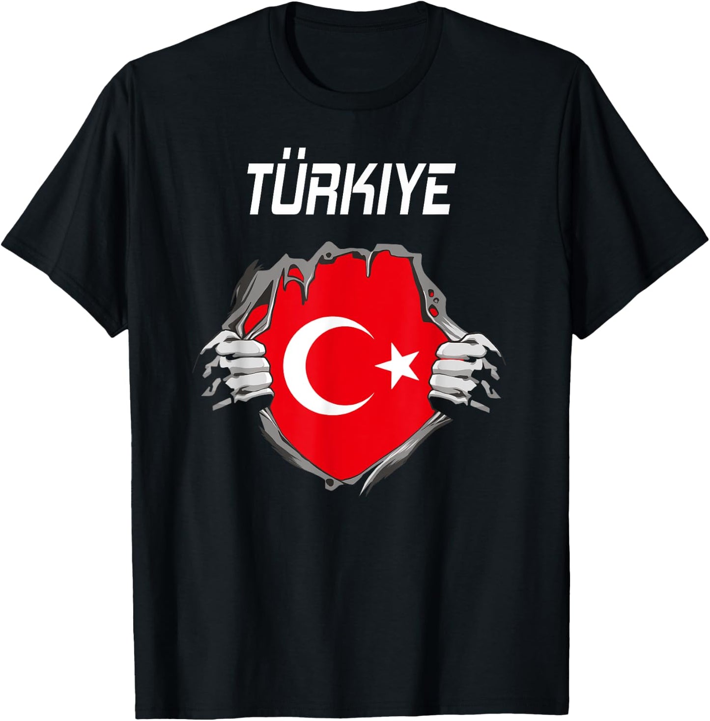 Turkish Flag Fan Turkey , Black, S T-Shirt - T-Shirt | Black