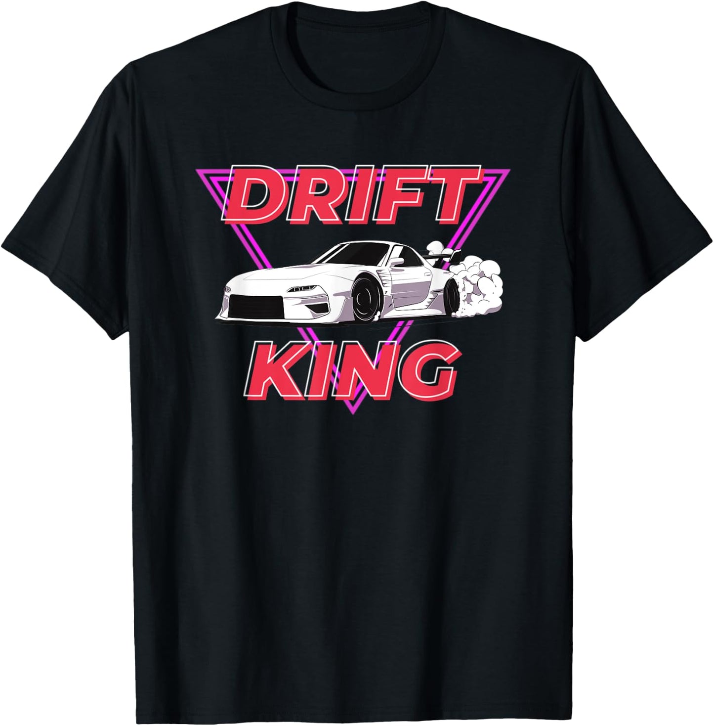 Cool Drift King Racing Imports Street Drifting Tail Spin T-Shirt - T-Shirt | Black