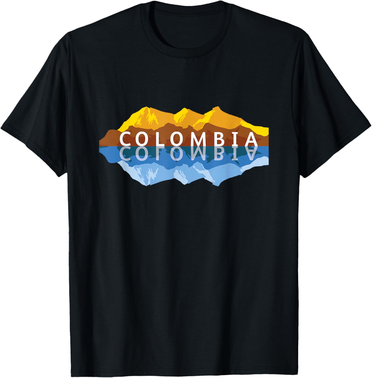 Colombia Mountain Reflections - Colombian Nature Souvenir T-Shirt - T-Shirt | Black