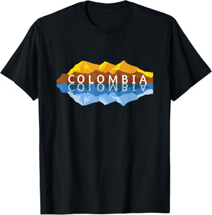 Colombia Mountain Reflections - Colombian Nature Souvenir T-Shirt - T-Shirt | Black