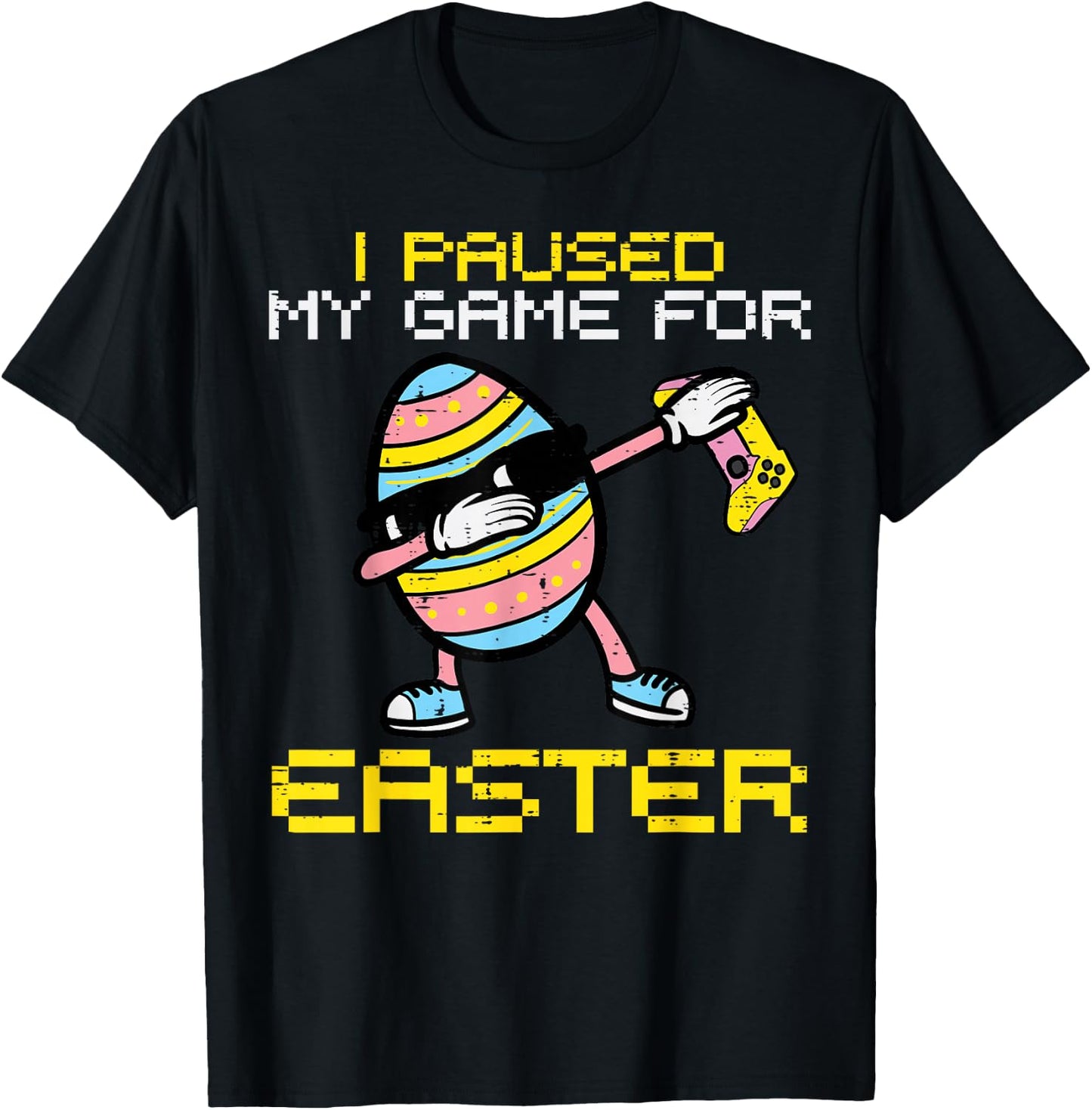 Paused My Game Easter Egg Dab Gamer Boys Kids Toddler Youth T-Shirt - T-Shirt | Black