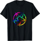 Rainbow Pentagram - Wiccan Pagan Witch T-Shirt - T-Shirt | Black