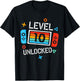 10 Year Old Level Unlocked Shirt 10th Birthday B-day T-Shirt - T-Shirt | Black