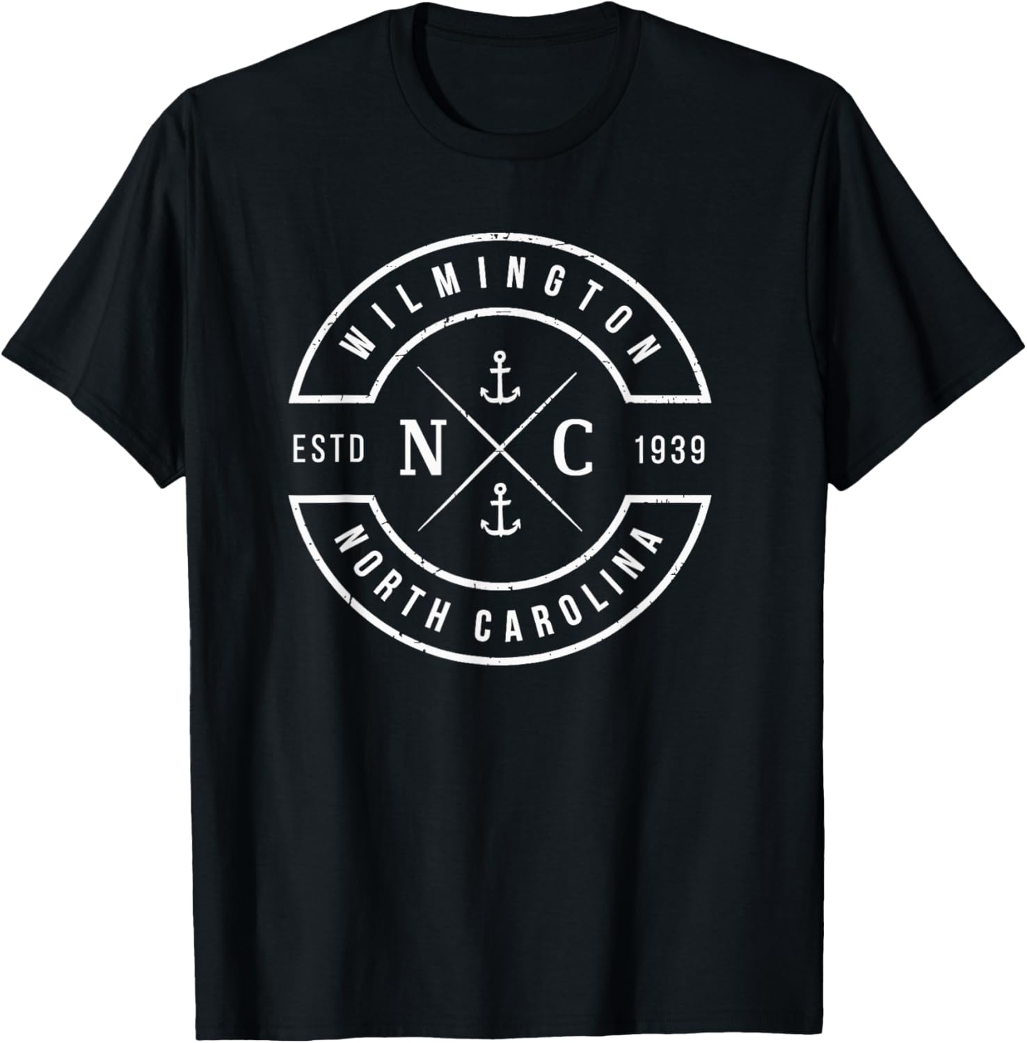 Wilmington NC Emblem T Shirt Souvenir T-Shirt - T-Shirt | Black