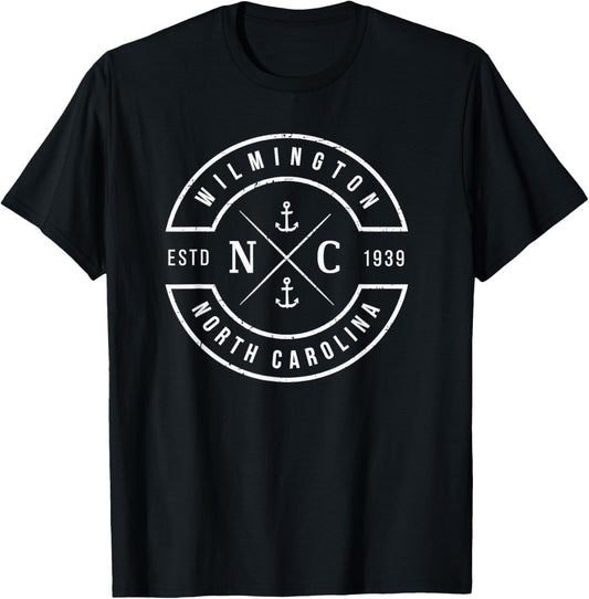 Wilmington NC Emblem T Shirt Souvenir T-Shirt - T-Shirt | Black