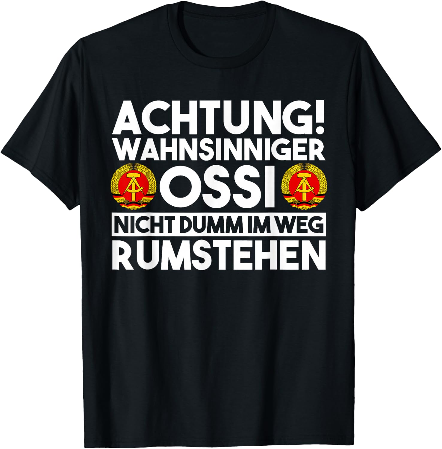 Men's East Germany DDR , black T-Shirt - T-Shirt | Black