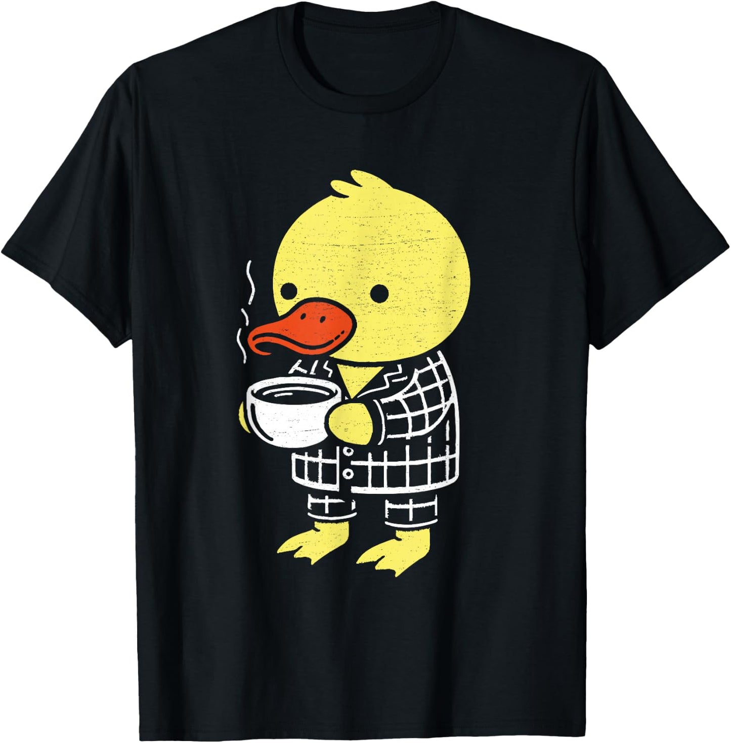 Morning Duck Coffee Funny Rubber Bird Lover Pyjamas T-Shirt - T-Shirt | Black