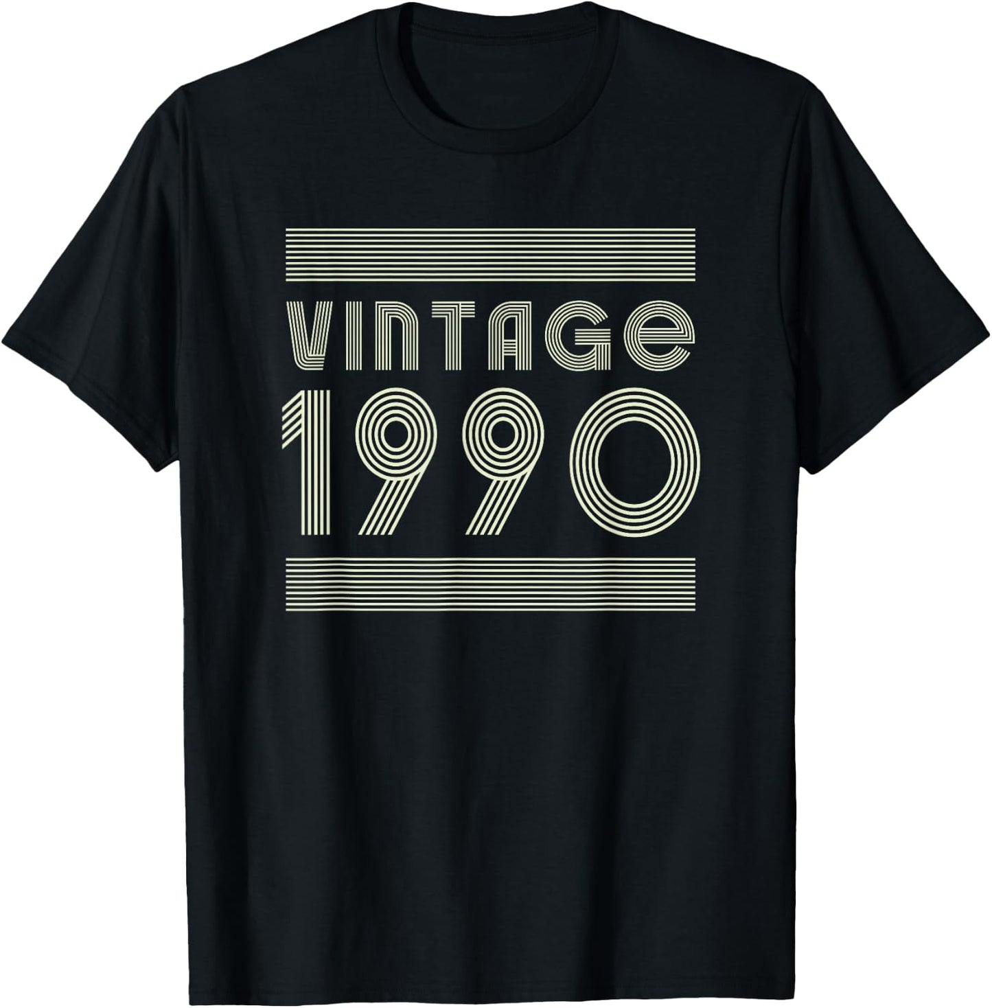 Vintage 1990 T Shirts Retro Funny 1990 Birthday T-Shirt - T-Shirt | Black