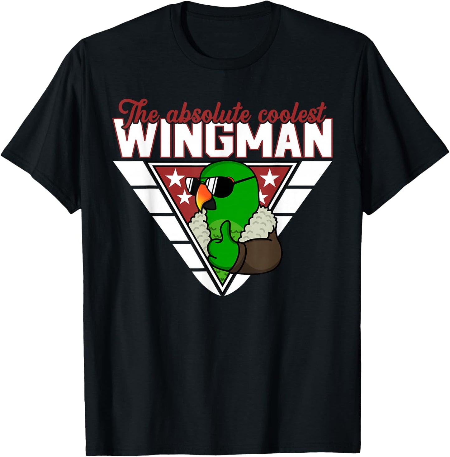 Coolest Wingman Parrot I Male Eclectus T-Shirt - T-Shirt | Black
