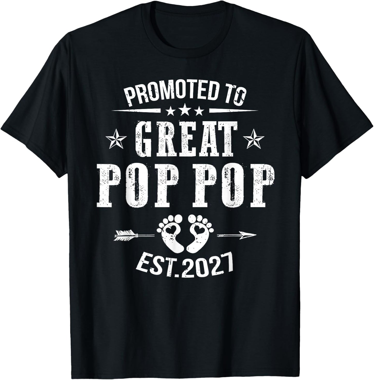 Promoted to Great Pop pop Est 2026 Soon to Be Dad T-Shirt - T-Shirt | Black