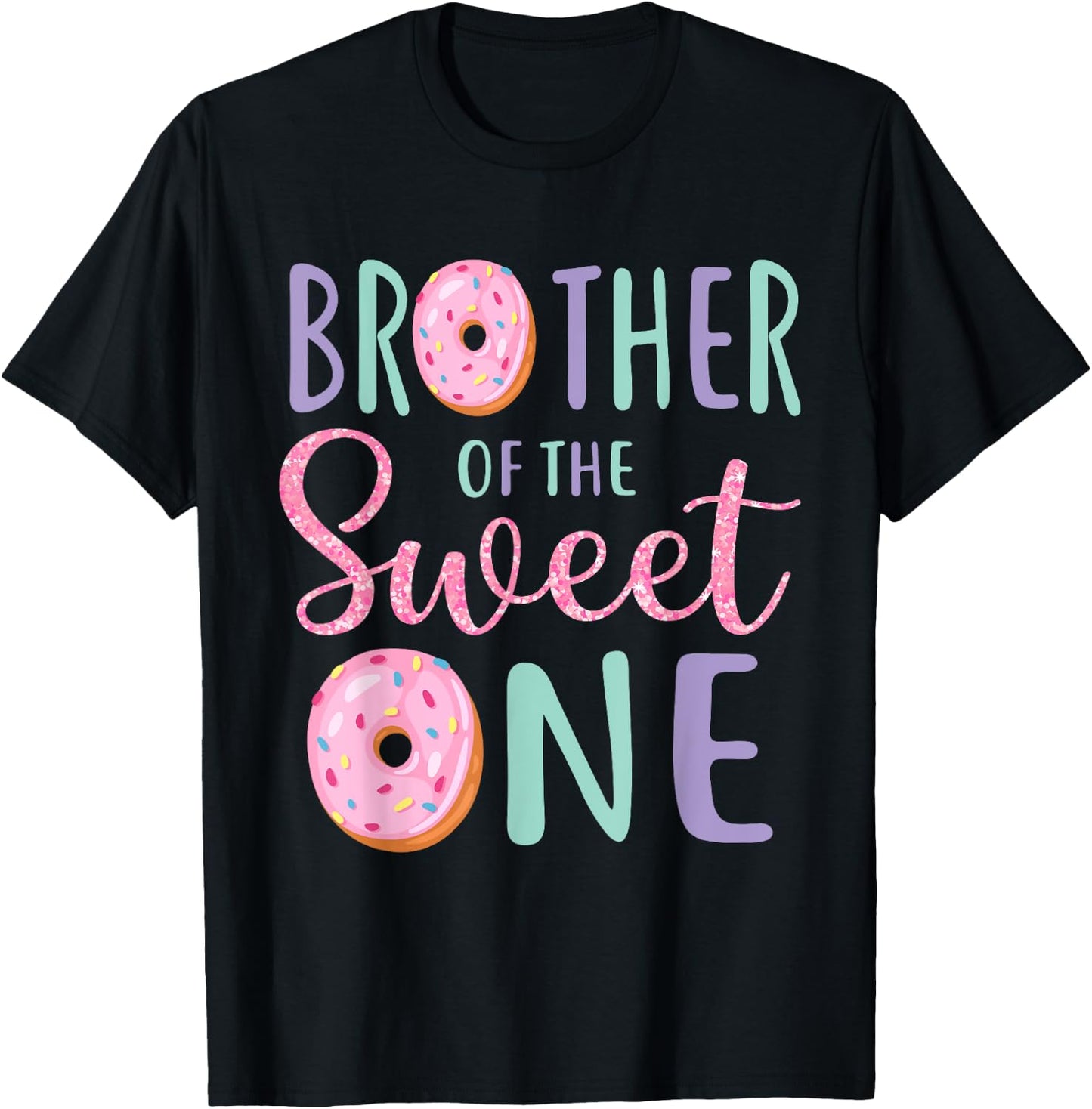 Brother of The Sweet One First Birthday Matching Family T-Shirt - T-Shirt | Black