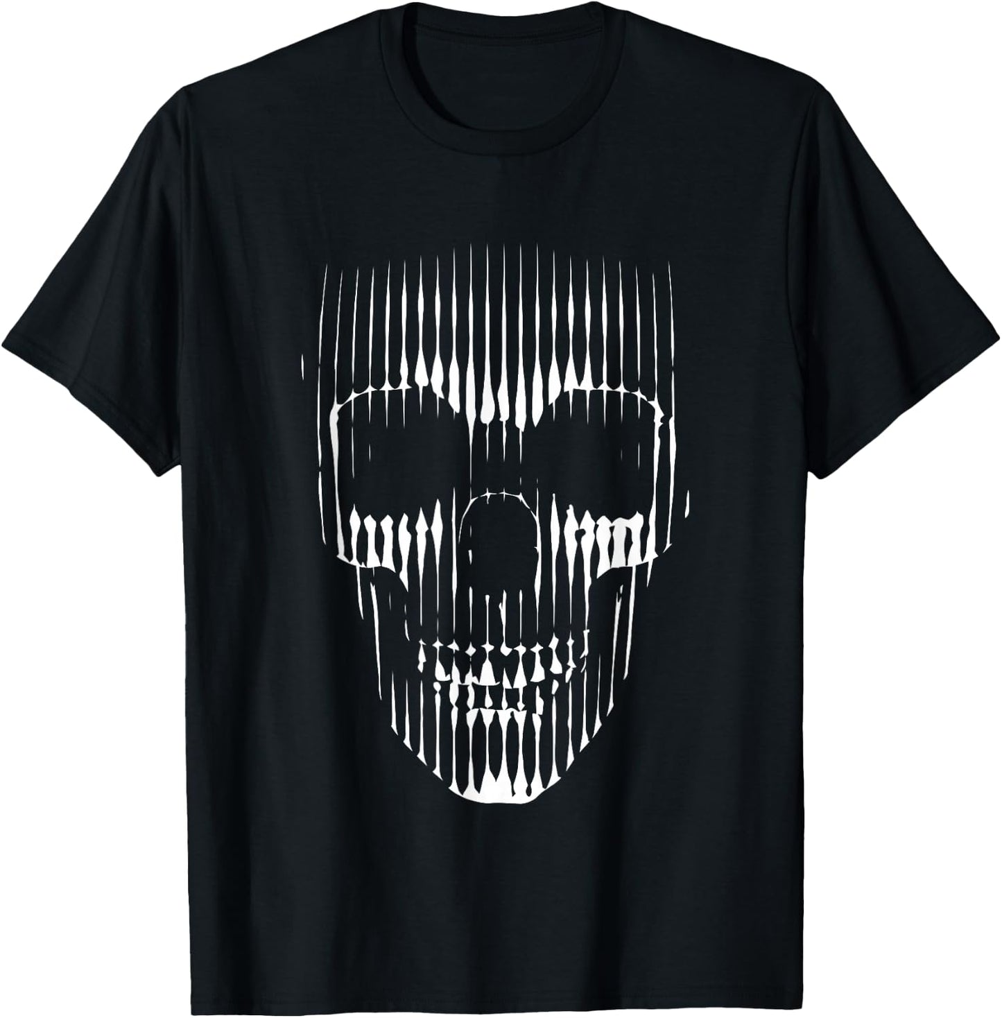 Large Skeleton Skeleton Skull Simple Original Design T-Shirt - T-Shirt | Black