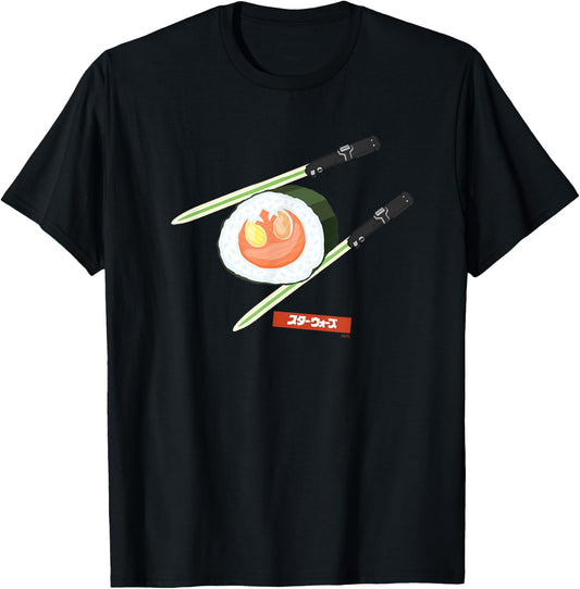 Star Wars Treats Rebel Symbol Sushi & Lightsaber Chopsticks T-Shirt - T-Shirt | Black