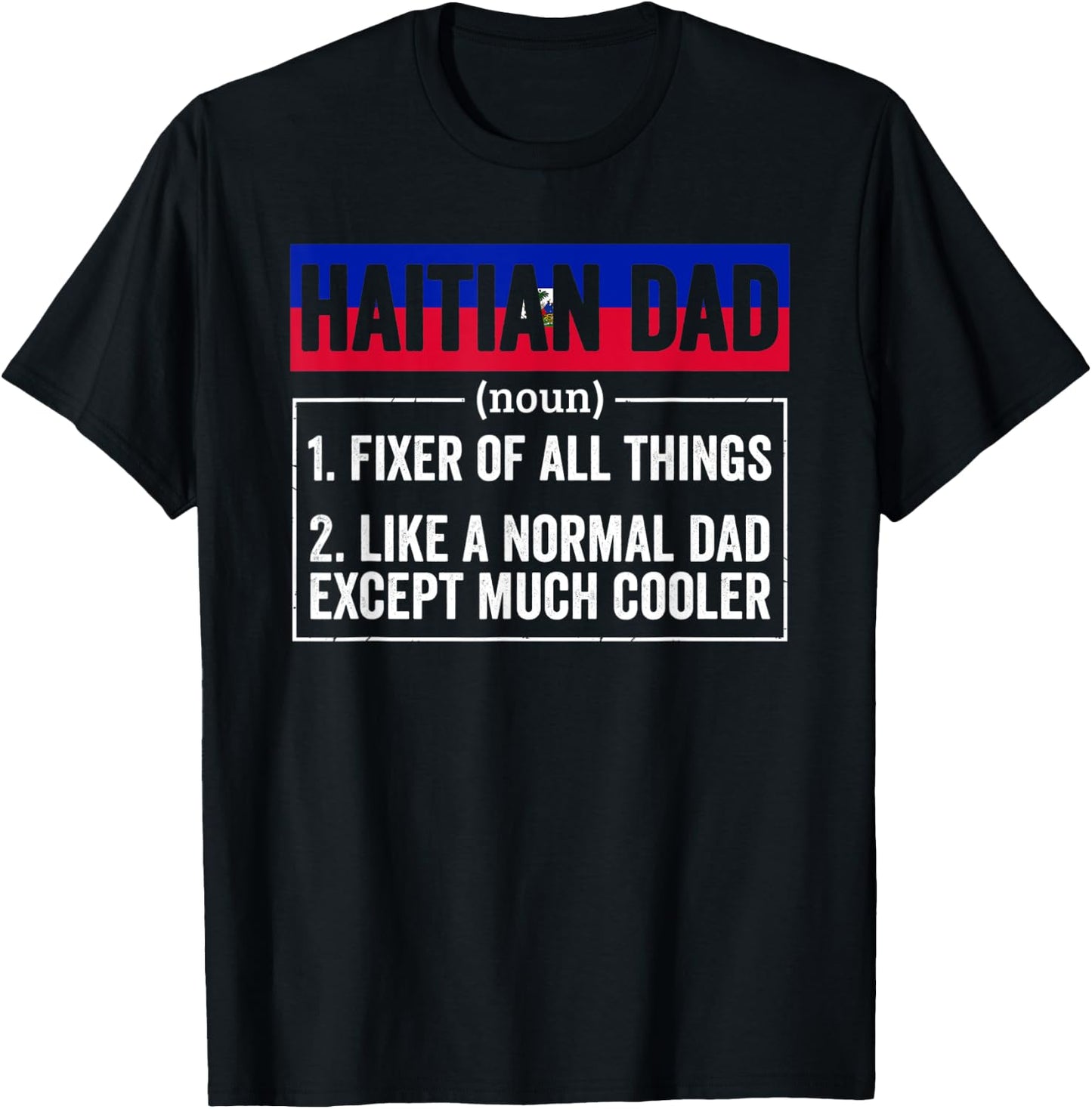 Haitian Dad Noun Funny Haiti Heritage T-Shirt - T-Shirt | Black