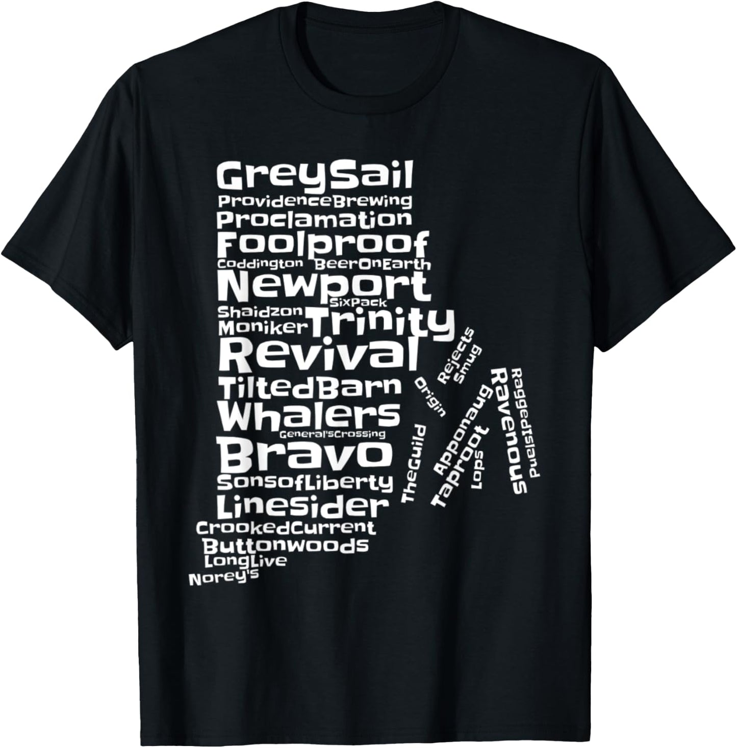 Drink Local Rhode Island Breweries T-Shirt - T-Shirt | Black