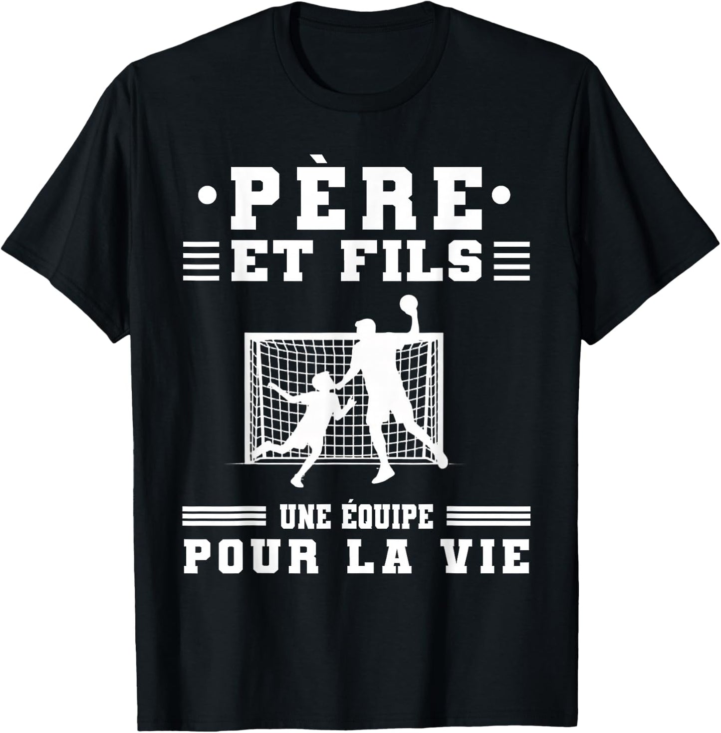 Father and Son Handball Dad Handball Duo Fathers Day T-Shirt - T-Shirt | Black