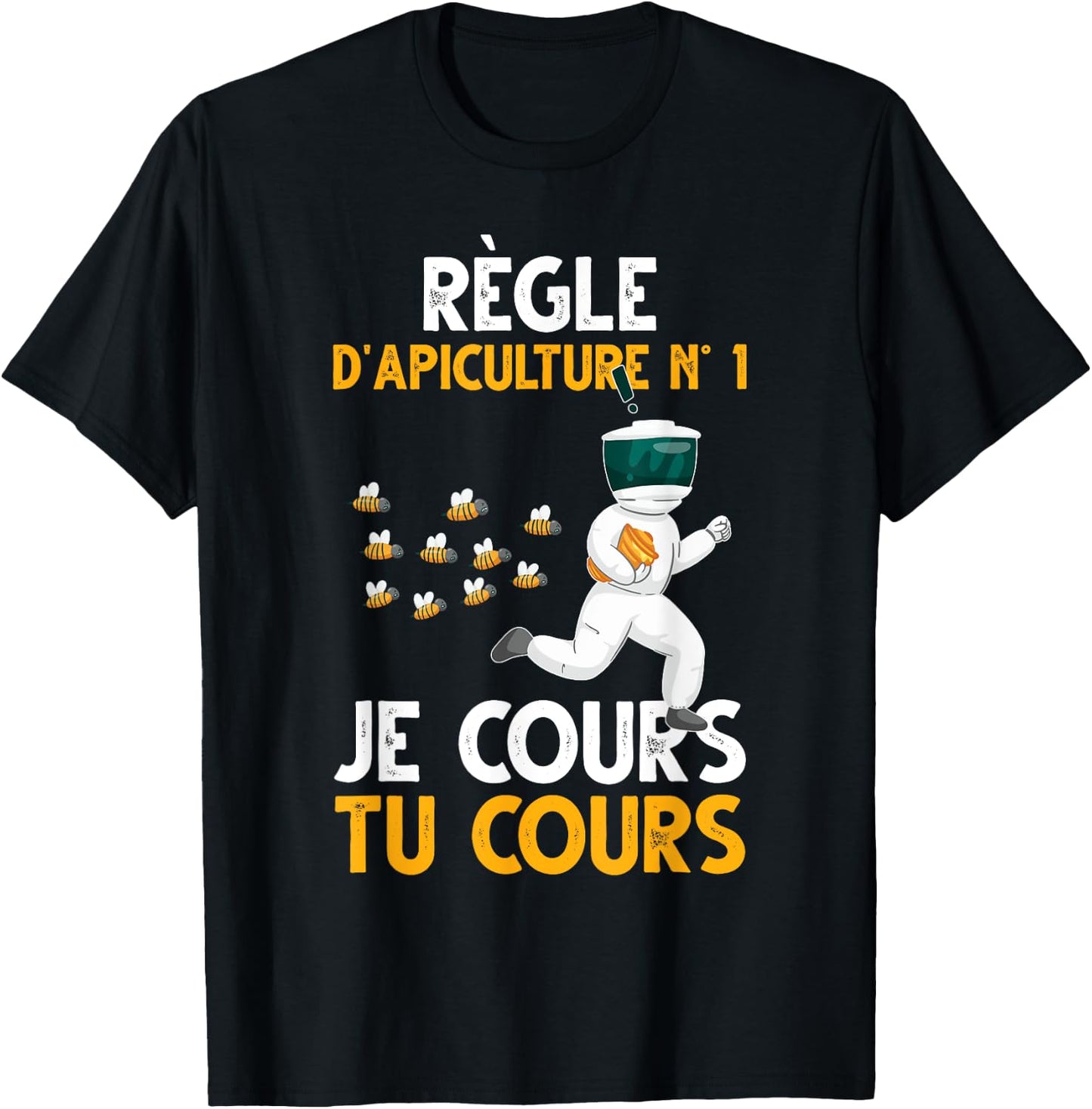 Beekeeper Beekeeping Rule N 1 I Cours Tu Cours Bee , Black, S T-Shirt - T-Shirt | Black