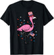 4th July Flamingo US Flag Bird Patriotic Women Girls Kid Men T-Shirt - T-Shirt | Black