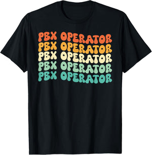 Groovy Pbx Operator Job Title T-Shirt - T-Shirt | Black