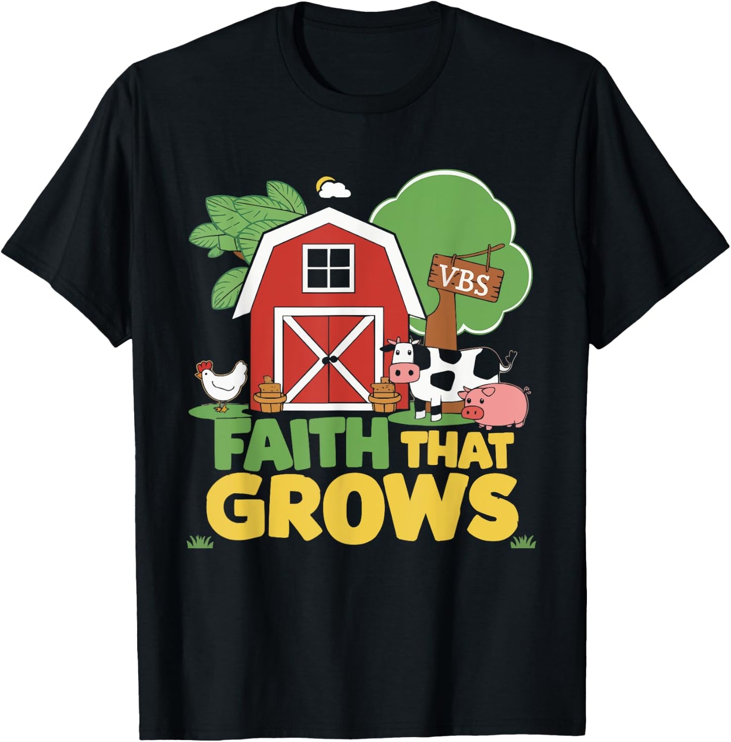 VBS Farm VBS Squad Vacation Bible School Christian Teacher T-Shirt - T-Shirt | Black