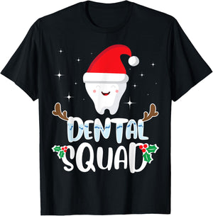 Dental Squad Funny Dentist Christmas T-Shirt - T-Shirt | Black