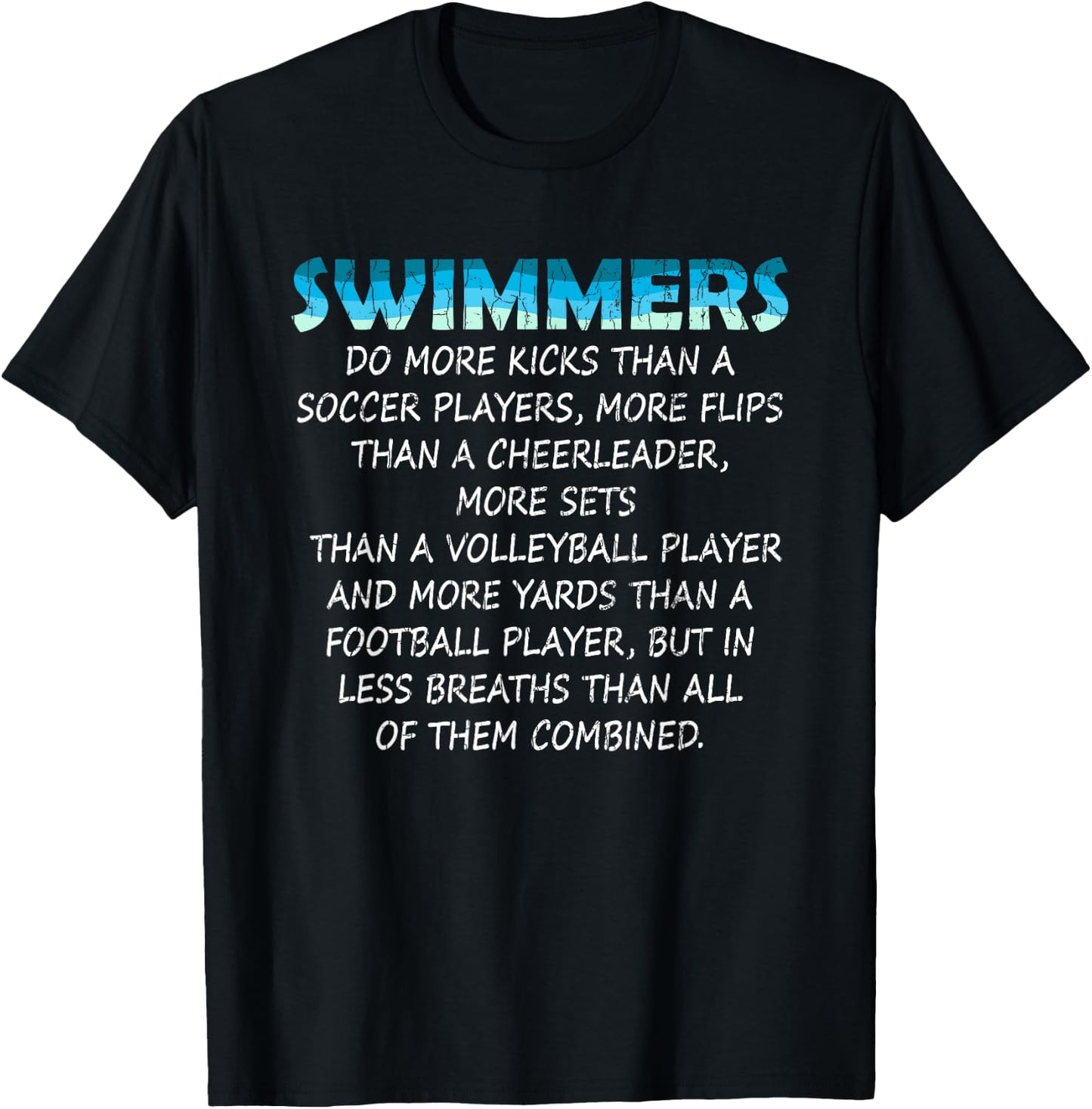 Swimmers Funny Swim Swimming Coach Player Graphic T-Shirt - T-Shirt | Black