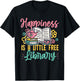 Happiness Is A Little Free Library Book Literature Reading T-Shirt - T-Shirt | Black