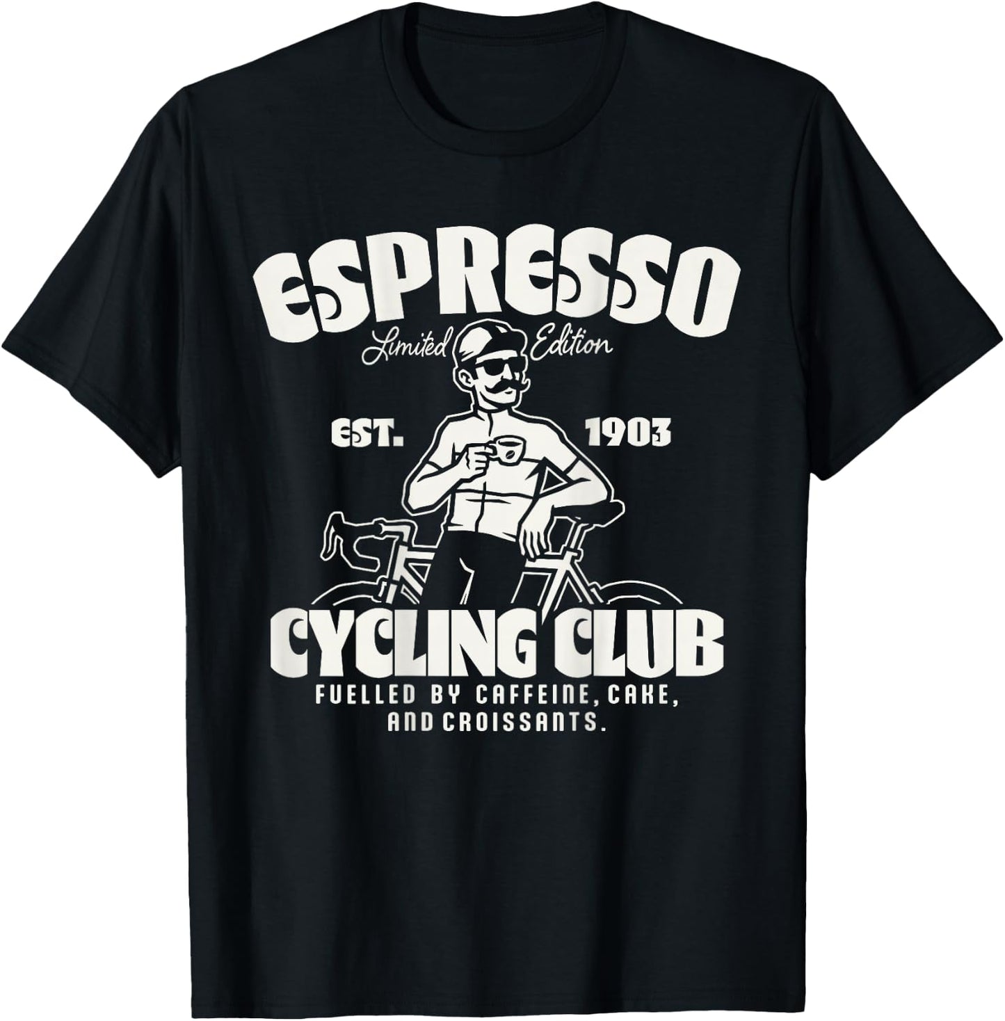 Espresso Rennrad Club Fahrrad Radsport Kaffee T-Shirt - T-Shirt | Black