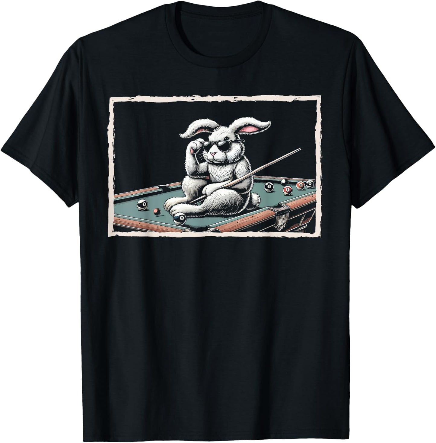 Bunny Billiard Cue Pool Snooker T-Shirt - T-Shirt | Black