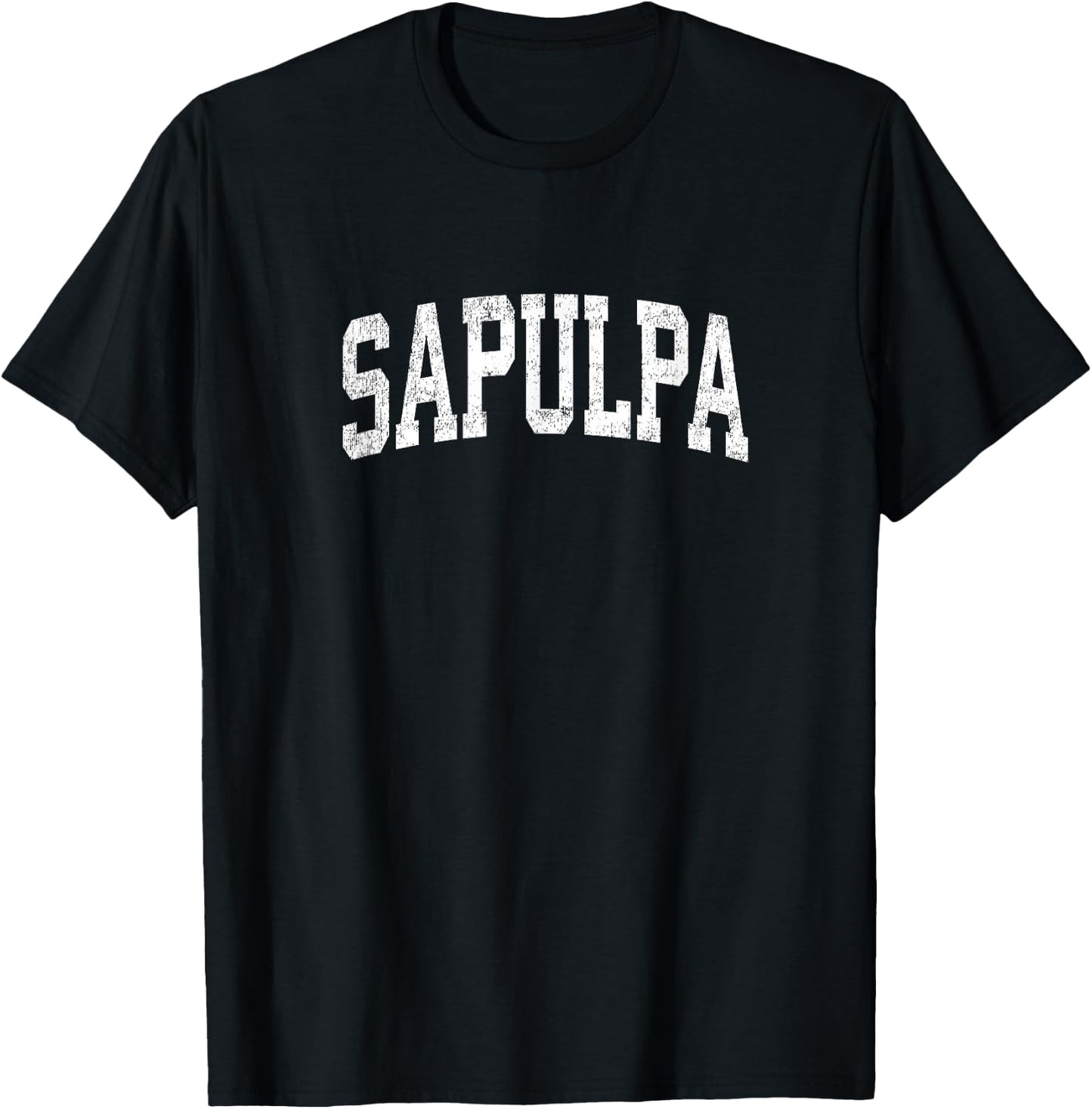 Sapulpa Oklahoma OK Vintage Athletic Sports Design T-Shirt - T-Shirt | Black