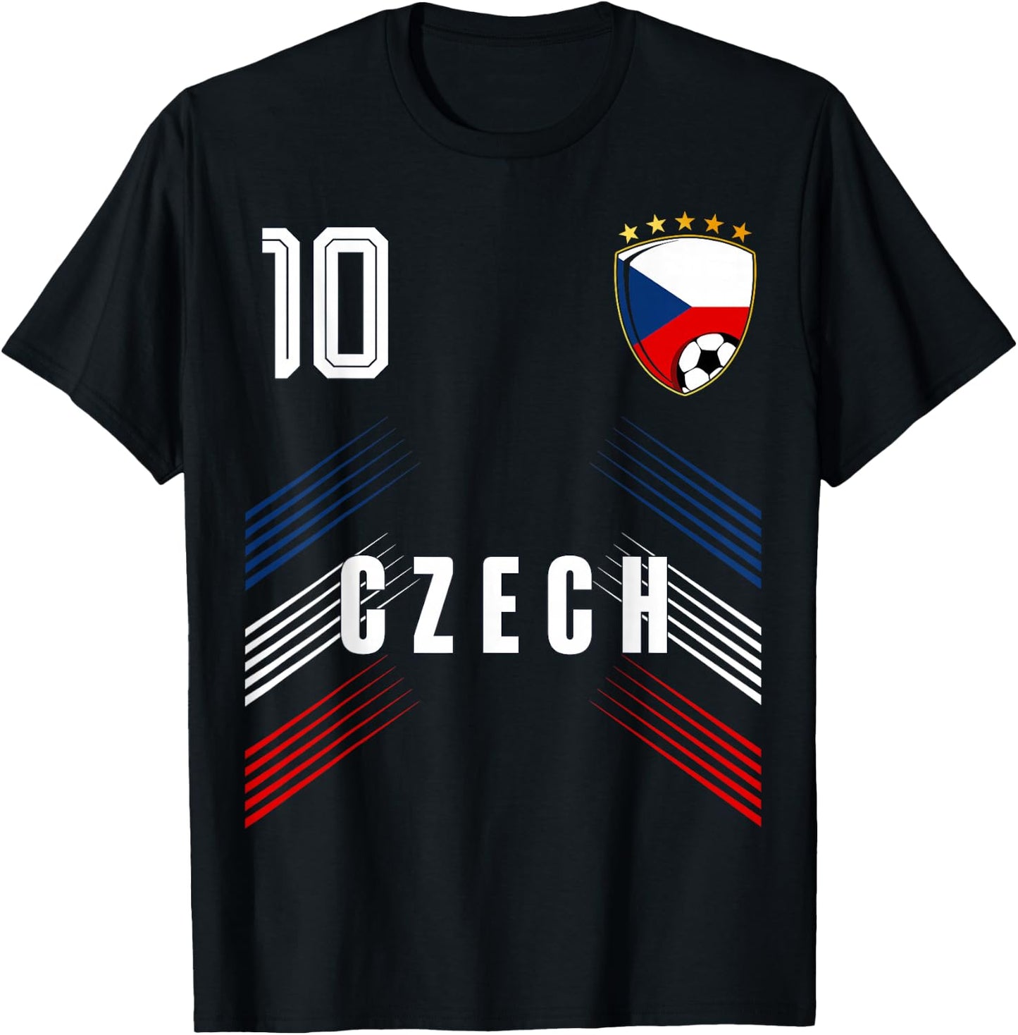 Czech Republic Flag Czechia Pride Lovers T-Shirt - T-Shirt | Black