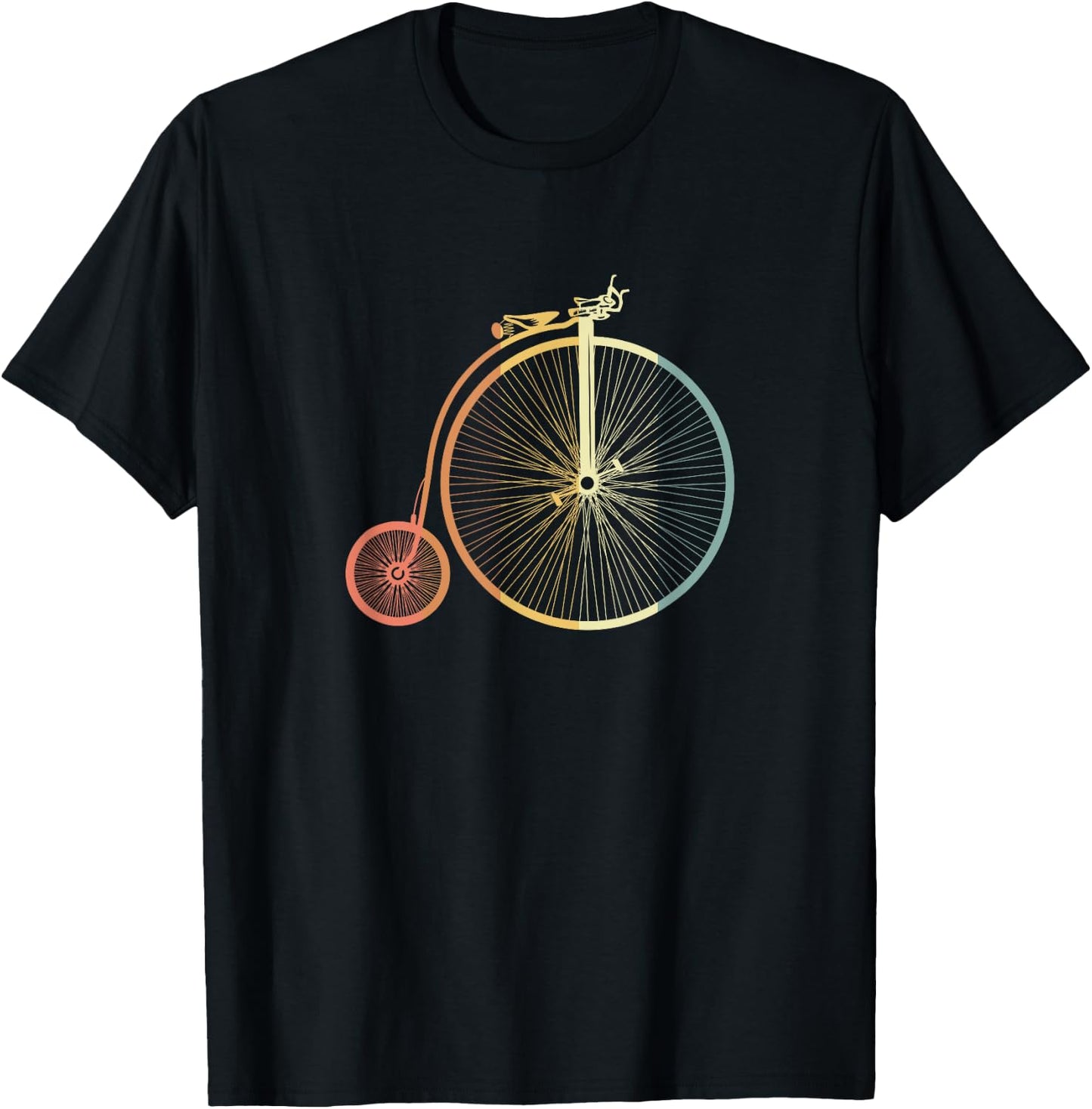 Retro Penny Farthing Vintage Look T-Shirt - T-Shirt | Black