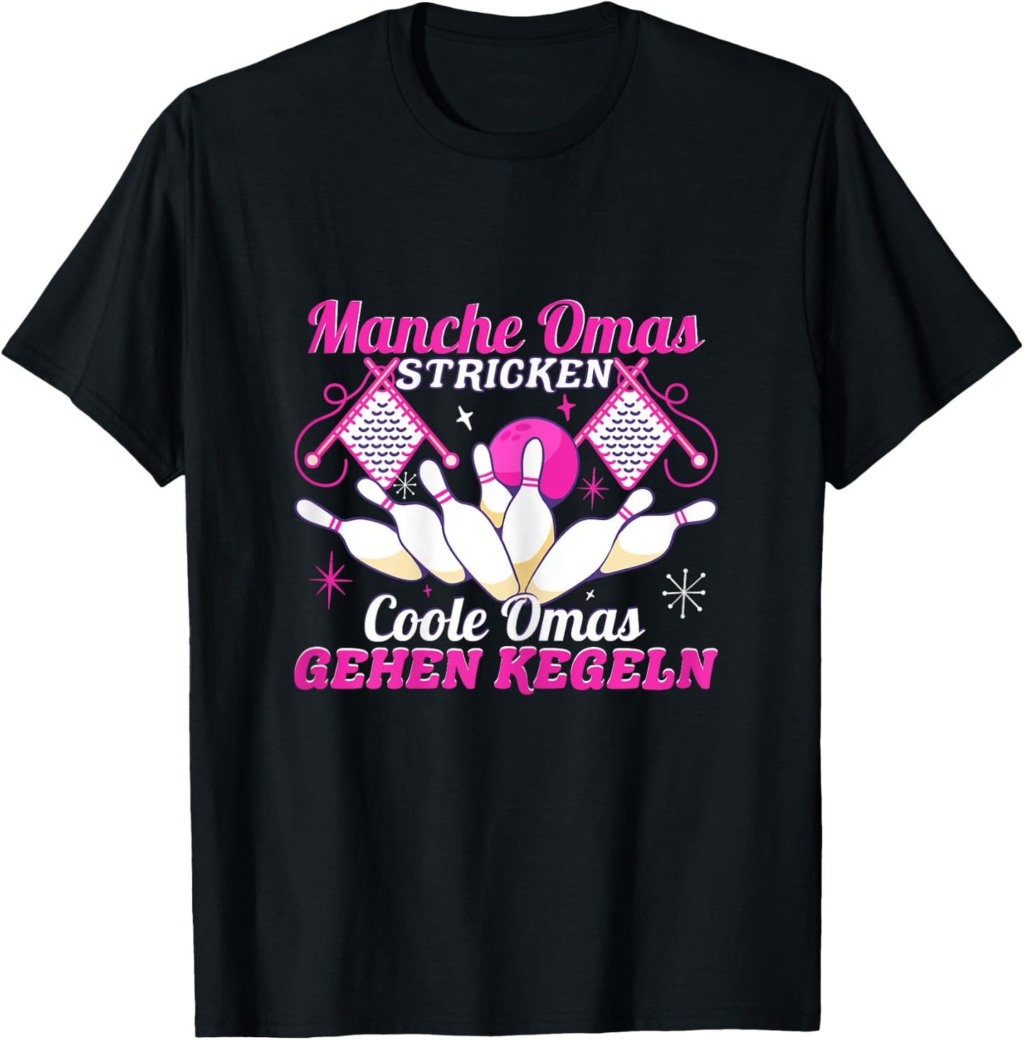 Keglerin Coole Omas gehen Kegeln Kegelclub T-Shirt - T-Shirt | Black