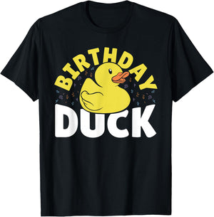 Rubber Duck Birthday Kids - Boy Girl Quack Birthday Duck T-Shirt - T-Shirt | Black