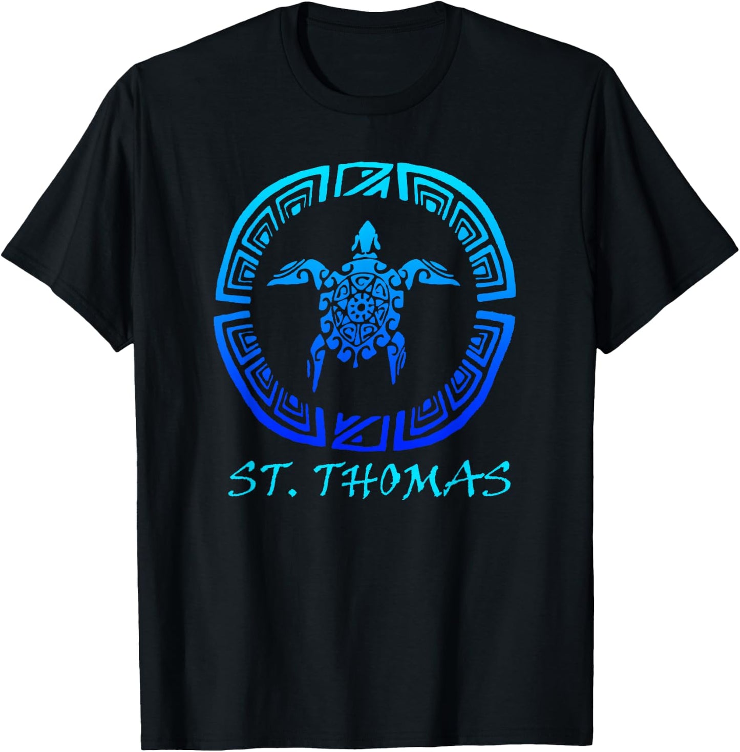 St. Thomas, USVI Caribbean Vintage Retro Throwback Vacation T-Shirt - T-Shirt | Black