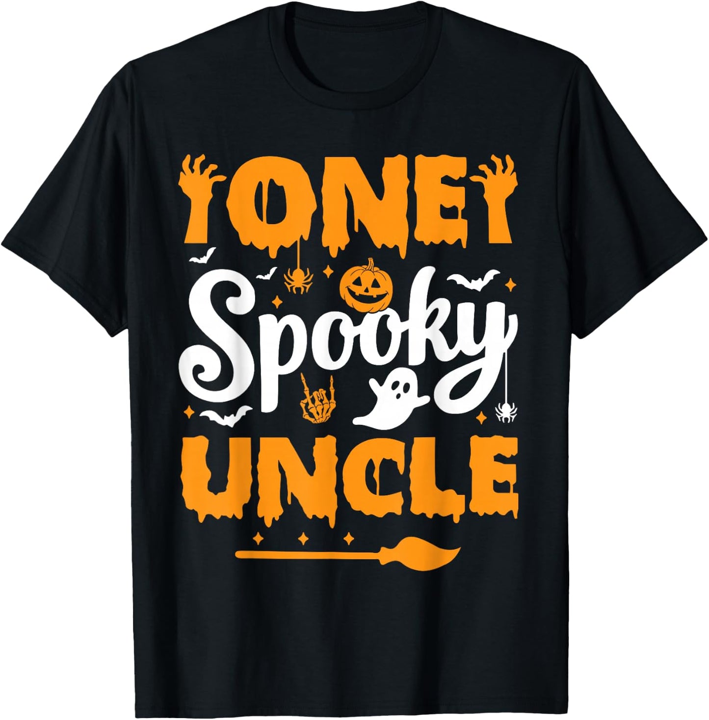 One Spooky Uncle Matching Family Halloween Costumes T-Shirt - T-Shirt | Black