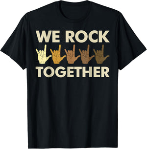 Nosotras Rockeamos Juntas We Rock Together , black T-Shirt - T-Shirt | Black