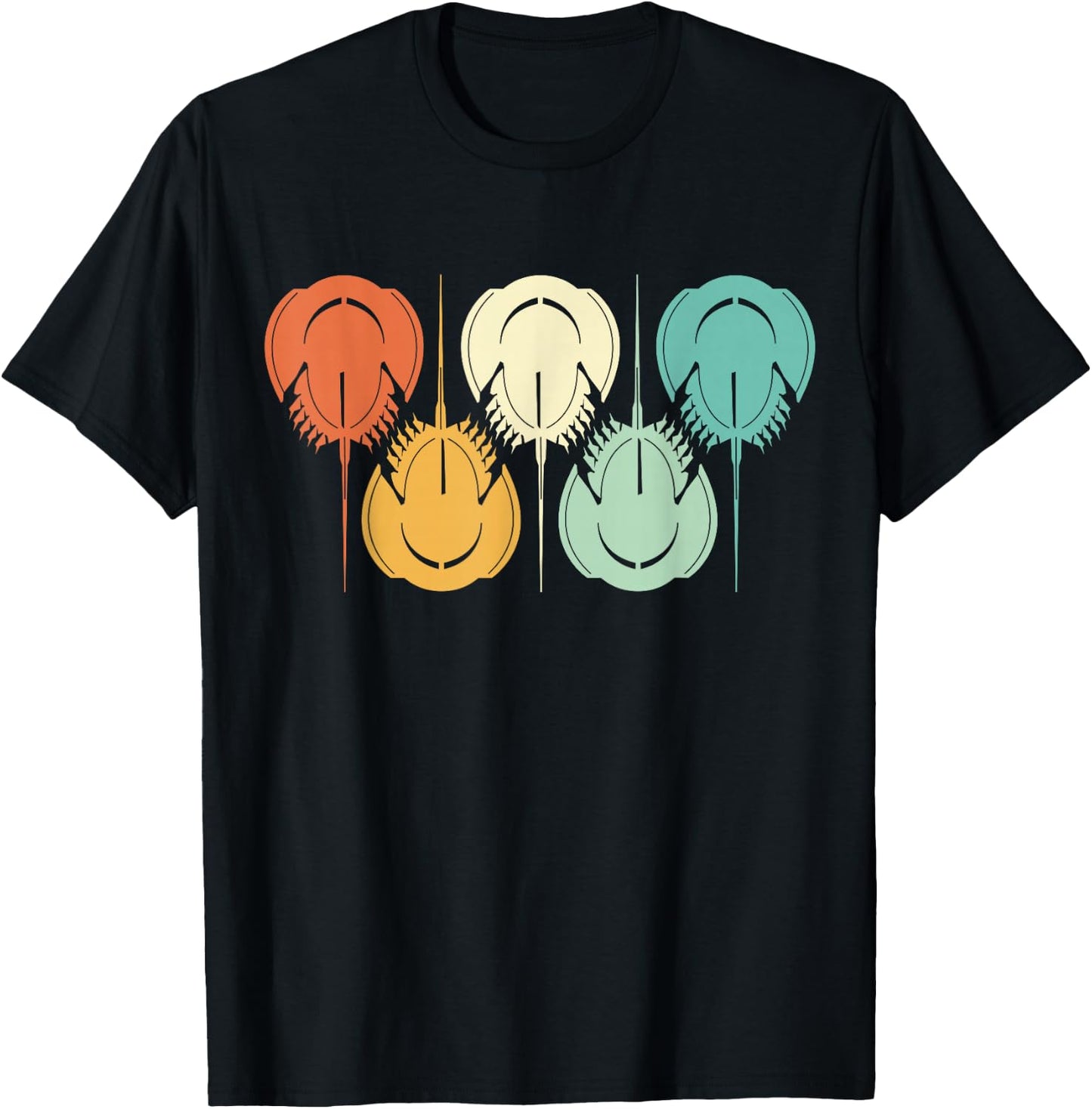 Retro Horseshoe Crabs T-Shirt - T-Shirt | Black